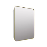 Stainless Steel Recessed Framed Single Door Medicine Cabinet with Adjustable Shelves