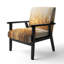 Golden Radiance II - Fauteuil rembourré moderne