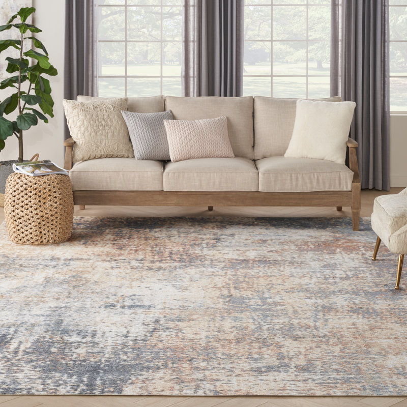 Pritt Washable Abstract Indoor Rug, Rectangle 7'10" x 10'