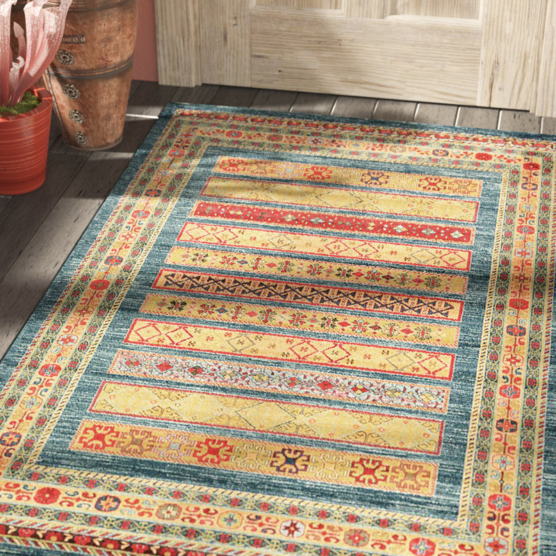 Jaeden Geometric Area Rug, Rectangle 10' x 13'1", Blue 
