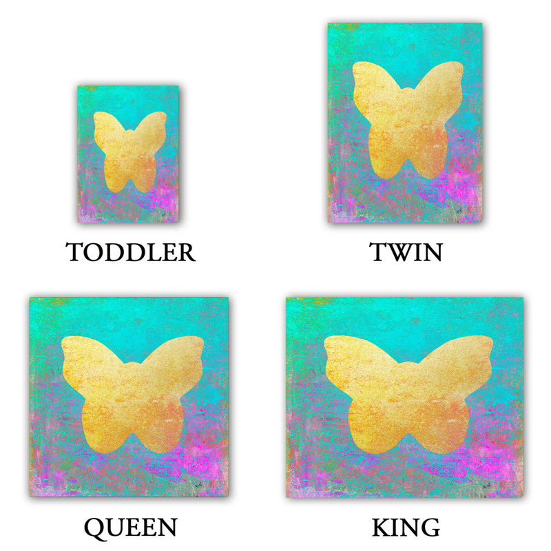 Ensembles de housses de couette DiaNoche par China Carnella - Aqua Butterfly