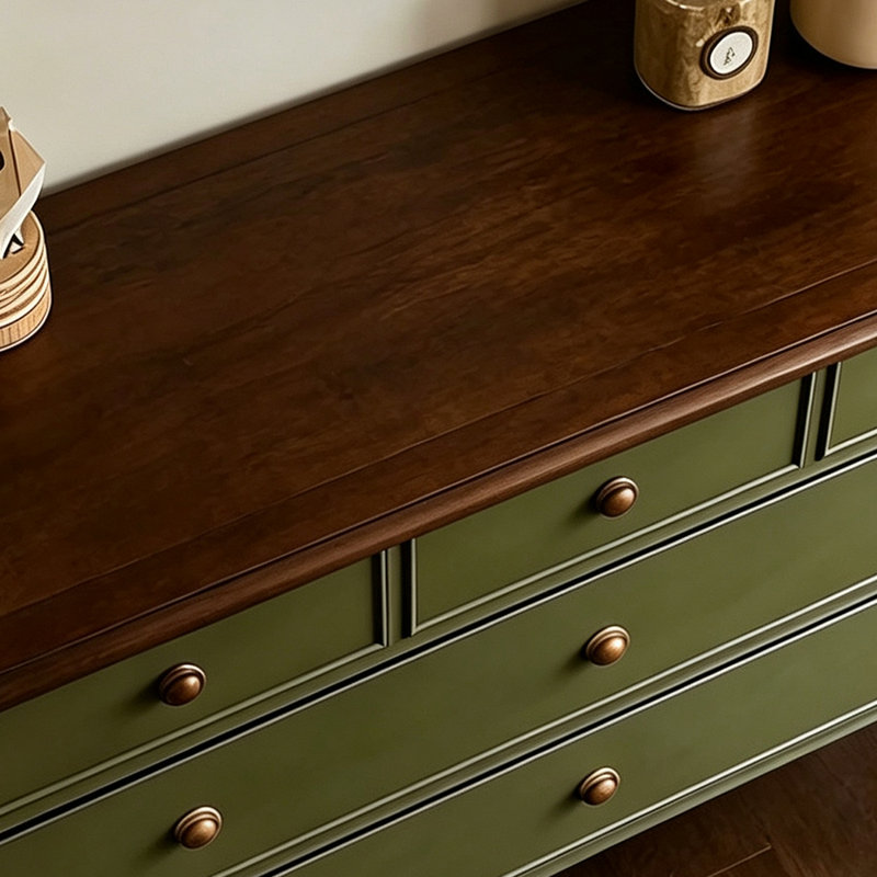 Commode verte vintage française