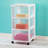 Sterilite 3 Drawer Storage Cart, Plastic Rolling Medium Organizer, White, 6 Pack-131232878-131232883