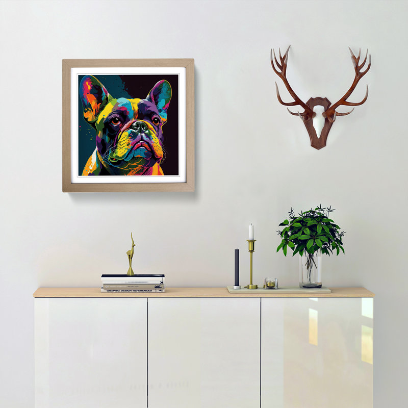 Single Picture Frame Print on Wood, Oak