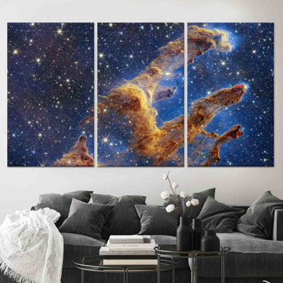«Stellar NASA James Webb Space Decor», reproduction d'art sur toile, toile tendue 3P