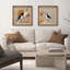 Illustration d'oiseaux modernes, reproduction d'art sur toile encadrée de la chambre principale-791931631-791931624