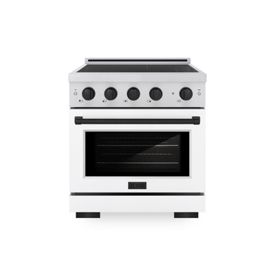ZLINE Autograph 30 in. Paramount Induction Range with 4 Element Cooktop & Matte Black Accents