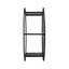 50 x 50cm Round Bathroom Mirror with Black Frame and Hidden Shelves