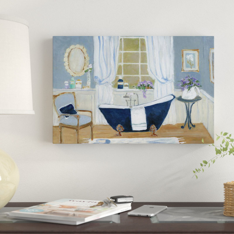 «Violet Spa I», reproduction sur toile, H 18 po x l 26 po x P 1,5 po, Toile tendue, Pas de tapis