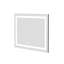 Miroir de salle de bain rectangulaire sans cadre à DEL avec capteur tactile, antibuée et 3 options de couleur en argent-38652435