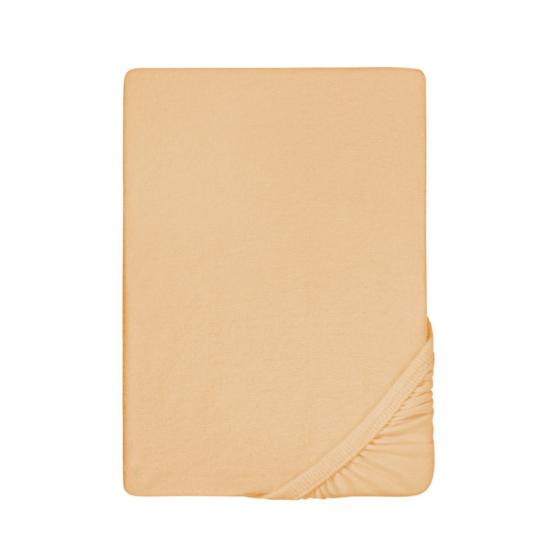 Cotton Blend Fitted Sheet, European Double  (140 x 200 cm), Gold