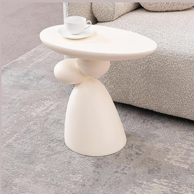 Table de bout Lucky Stone, table d'appoint en fibre de verre, table d'angle minimaliste moderne, table basse avec décoration, décoration intérieure pour le salon, la chambre à coucher, la chambre d'amis