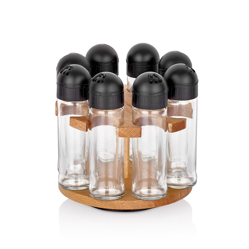 Ensemble de 8 pots et support à épices