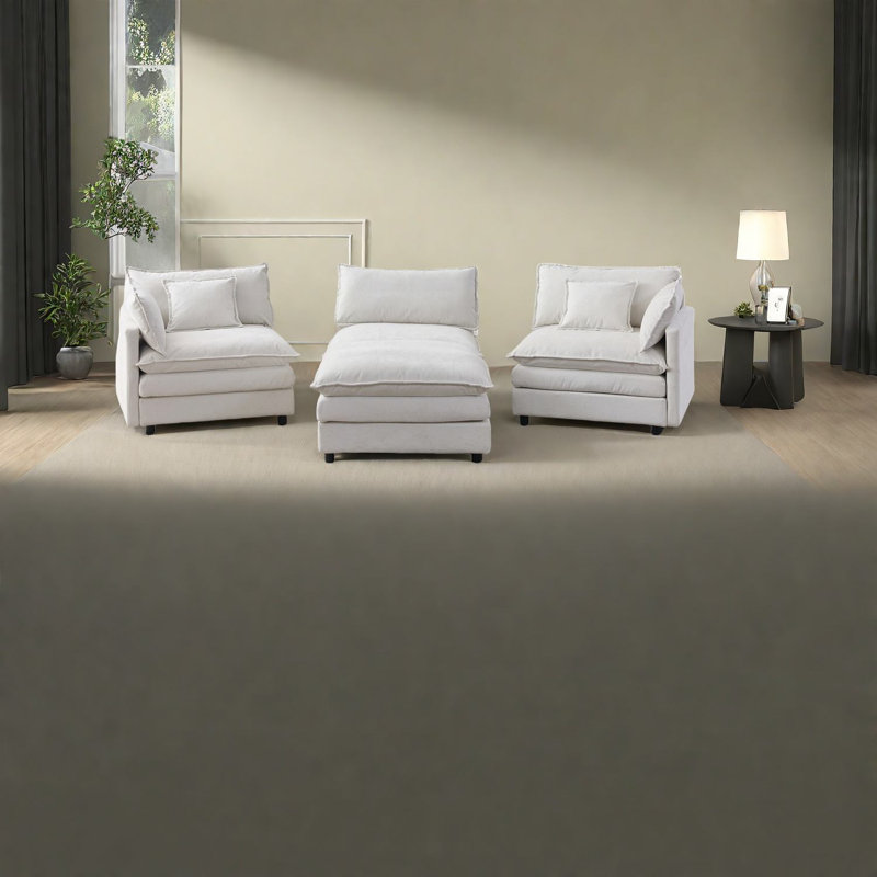 Canapé modulaire en L de qualité supérieure en chenille de qualité supérieure pour le divertissement à domicile