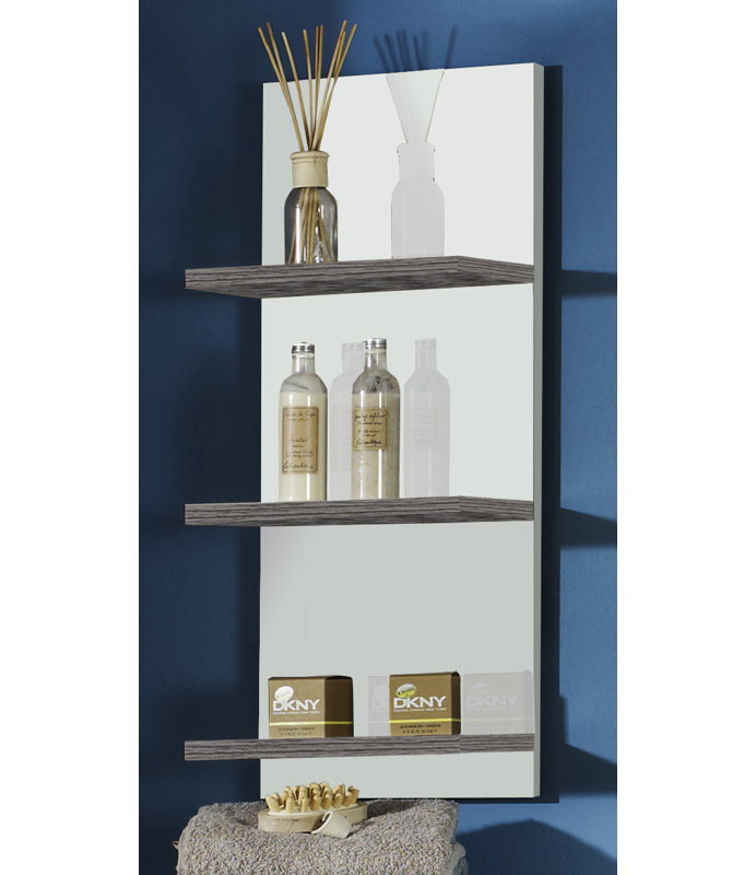 Cadiz 3 Piece Accent Shelf, Grey/White