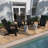 Indoor/Outdoor Modern Dual Slat Back Adirondack Style Chairs-88681455