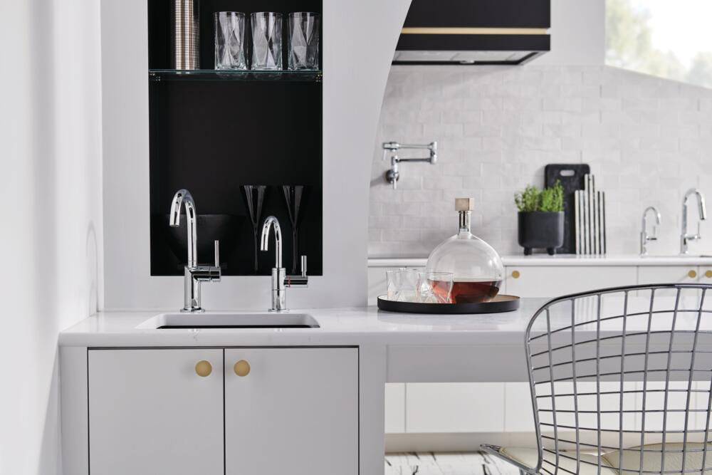 Odin® Bar Faucet with Square Spout, Polished Chrome, Lever