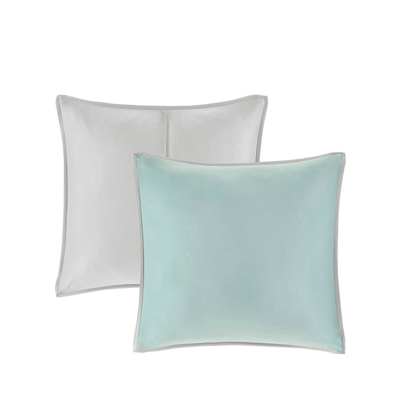 8 Piece Comforter Set Seafoam Grey, King Comforter + 4 Shams + 2 Pillows