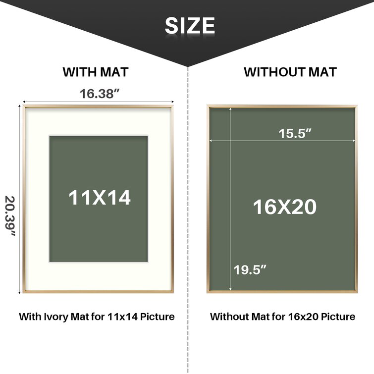 Picture Framing Mat 16x20 mat for 11x14 diploma or foto set of 6 same size