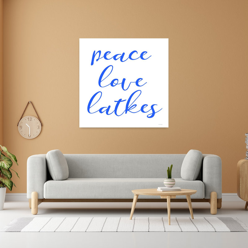 Art contemporain abstrait Peace Peace Latkes, H 48 po x l 48 po
