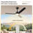 52-inch Outdoor Ceiling Fan With Led Light