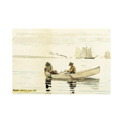 Boys Fishing, Gloucester Harbor, 1880 by Winslow Homer - 1 Piece Wrapped Canvas Wall Art