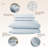 Whisper Organics 100% Organic Cotton Sheets Queen Size - GOTS Certified Organic Bed Sheets with Deep Pocket 500 Thread Count and Cozy Sateen Weave Gets Softer with Each Wash - Luxury 4 Piece Set (Powder, Queen)-828529788-828529664