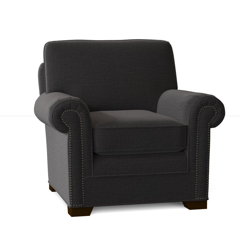 Fauteuil de 41 po de large Adrena, Non, Paradigme 45 - noir, Laiton foncé