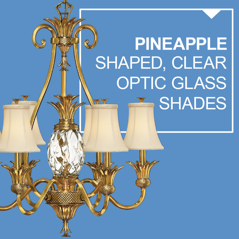 Plantation 7 Light Chandelier, Burnished Brass