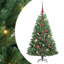Artificial Hinged Christmas Tree Green PVC and Metal-2145397560