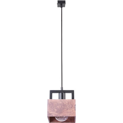 Basile 1 - Light Black/Brown Square/Rectangle Pendant