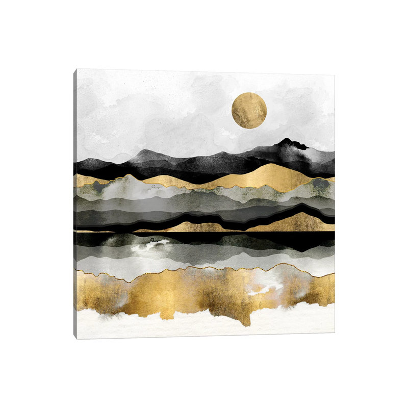 Golden Spring Moon - Graphic Art Print, Wrapped Canvas, No Matte, 18" H x 18" W x 1.5" D