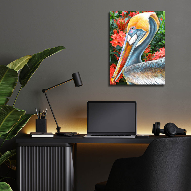  'Pelican' by Tim Jeffs Acrylic Glass Wall Art, 12" x 16"