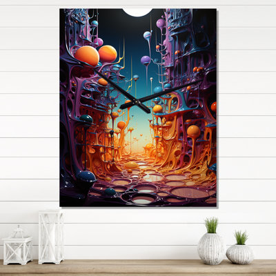 Horloge murale Dahntay - Paysages abstraits