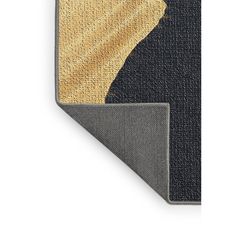 Tapis de style 62 noir style, Rectangle 2 pi x 3 pi