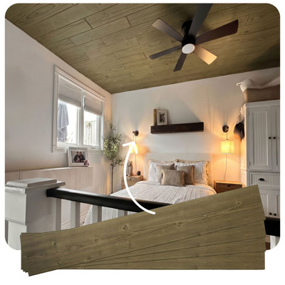 Foam Wood 39" x 6" Glue-Up Polystyrene Ceiling Planks