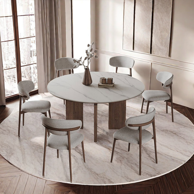 Ensemble de table ronde italienne de luxe, H 29,53 po x L 53,15 po x l 53,15 po