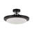 Simple Round Black Led Semi Flush Mount With Acrylic Shade