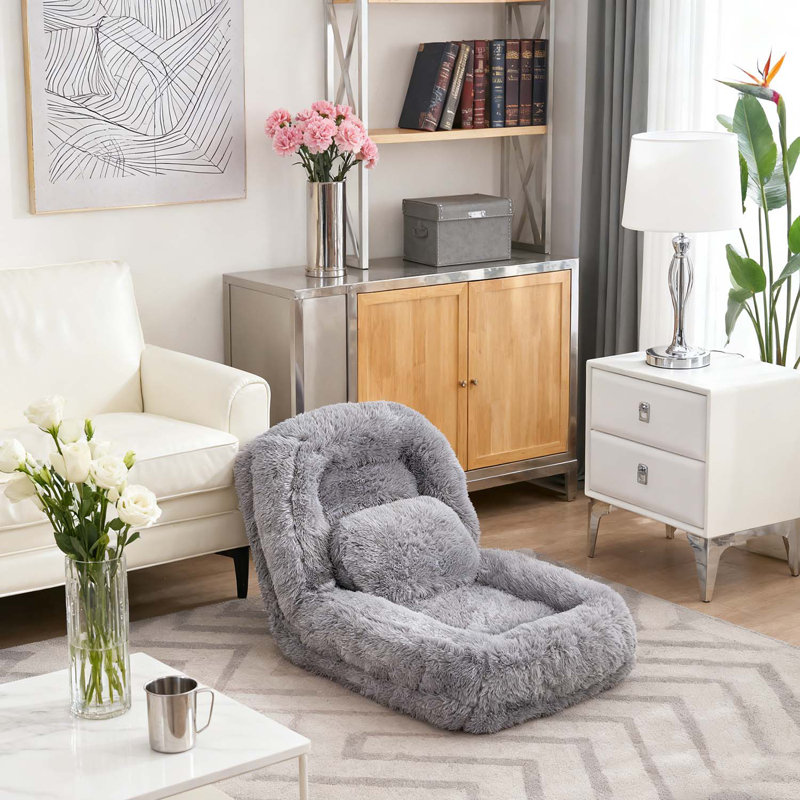 Canapé-lit pliant, lit pour chien convertible, Gris clair