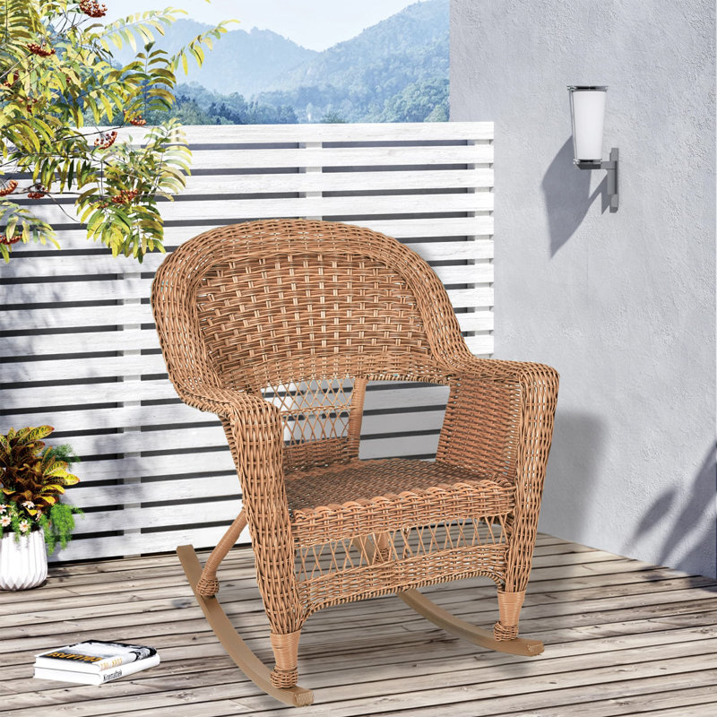 Chaise berçante en osier Honey
