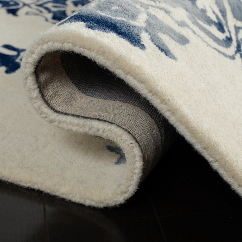 Dip Dye Hand Tufted Wool Oriental Rug, Square 7'