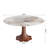 Round Stone Top Solid Wood Base Dining Table Circle Kitchen Dinner Table For 4-10-1690024623-1690024610-1690024608