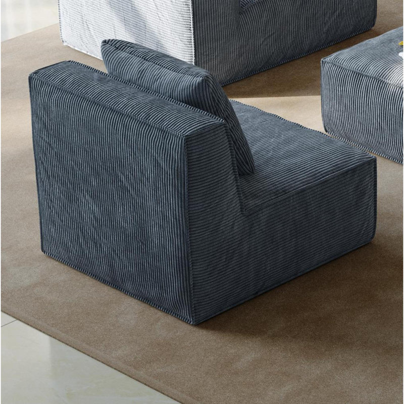 Canapés-lits modulaires gris spacieux en chenille, canapé-lit moderne pour la maison