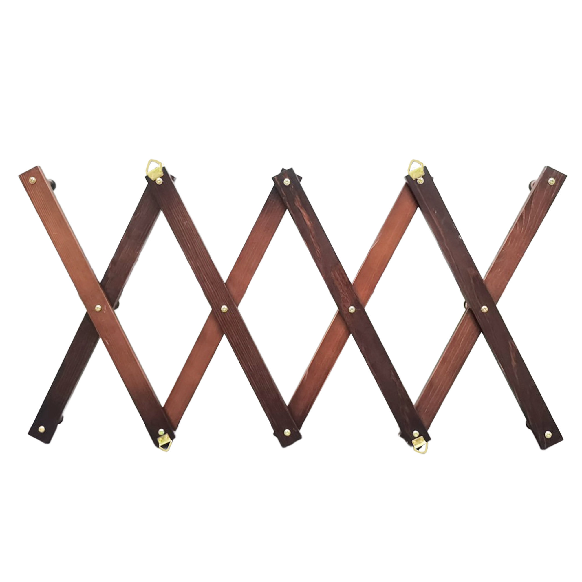 Gracie Oaks Pine Wood Accordion Wallmount Hat Hanger, Expandable Purse ...