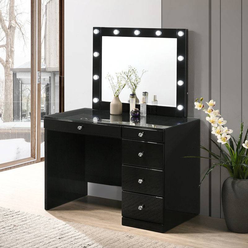 Ensemble de meuble-lavabo 3 pièces noir, Noir
