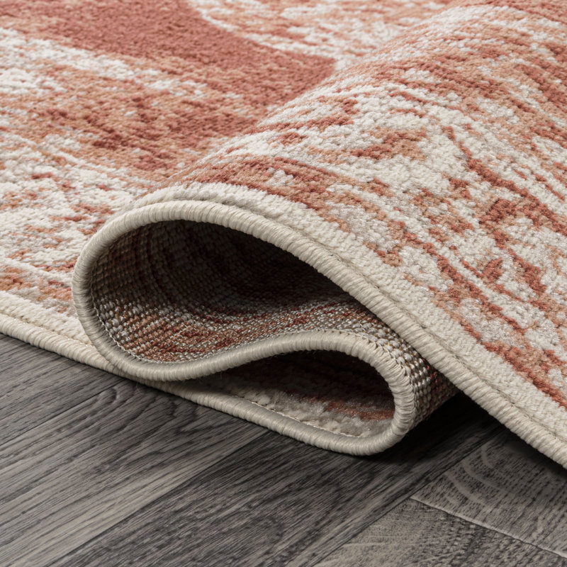 Rosalia Cottage Medallion Peach/Ivory Rug, Runner 2'2" x 8'