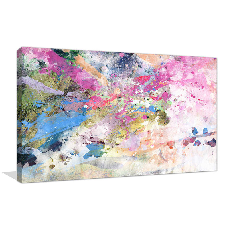 «Pastel Pretty», reproduction de peinture acrylique sur toile tendue, H 18 po x l 30 po x P 1 po