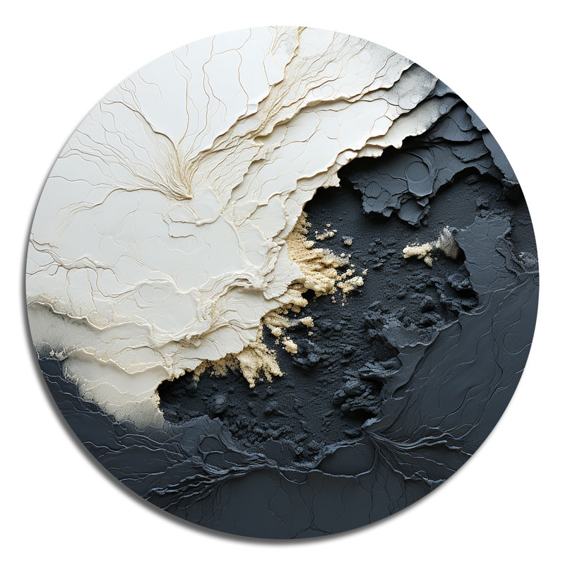 Prieto - art en métal rond côtier, H 16 po x l 16 po