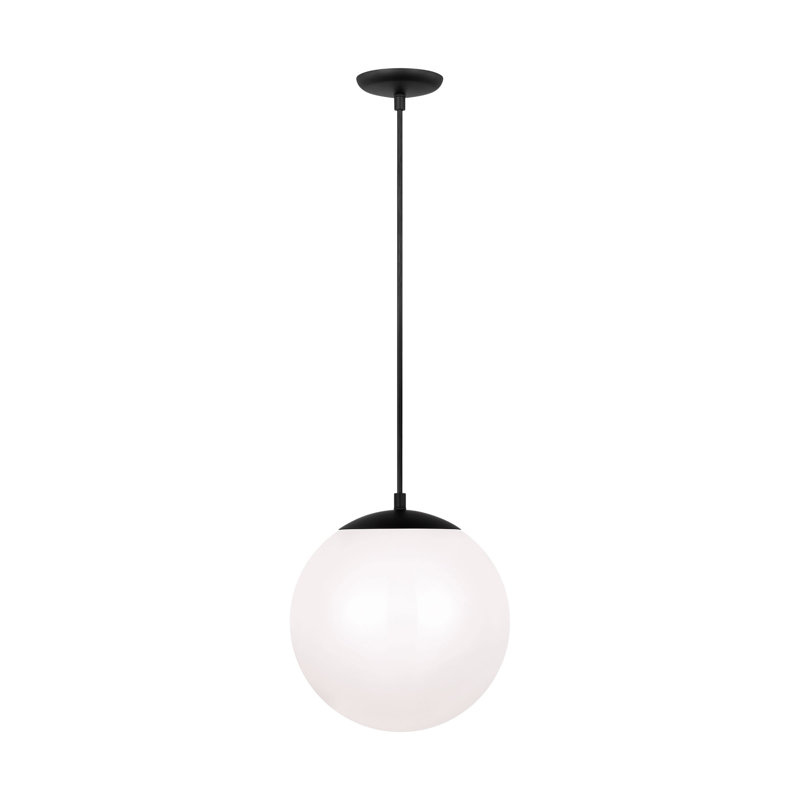 1 - Light Pendant, 12.5" H x 12" W x 12" D, Midnight Black