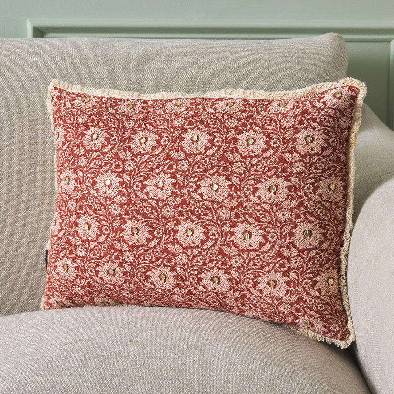 Steph Fringed Cotton Throw Pillow